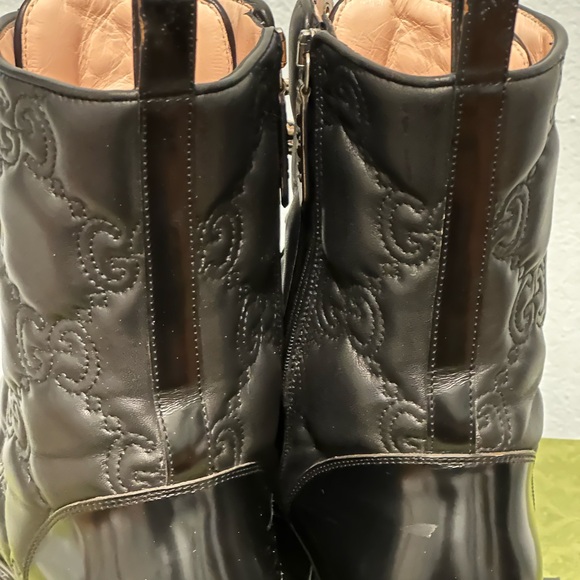 Gucci black leather GG quilted monogram boots - Picture 9 of 16